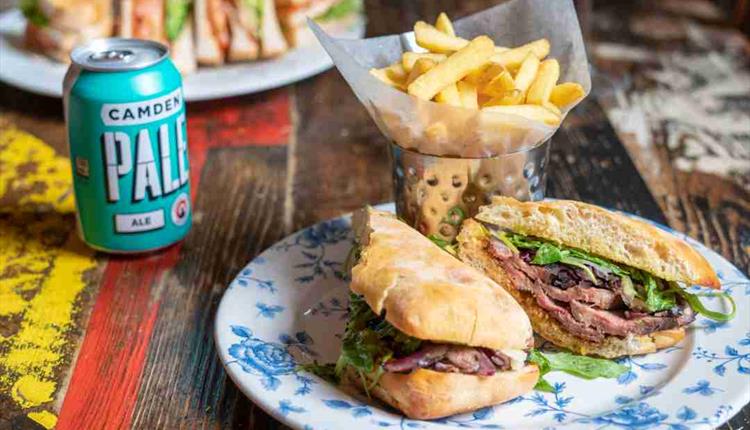 Tasty steak sandwich at the Cosy Club in Bournemouth 